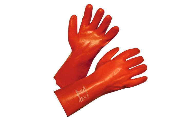 Gants PVC, rouge 35cm